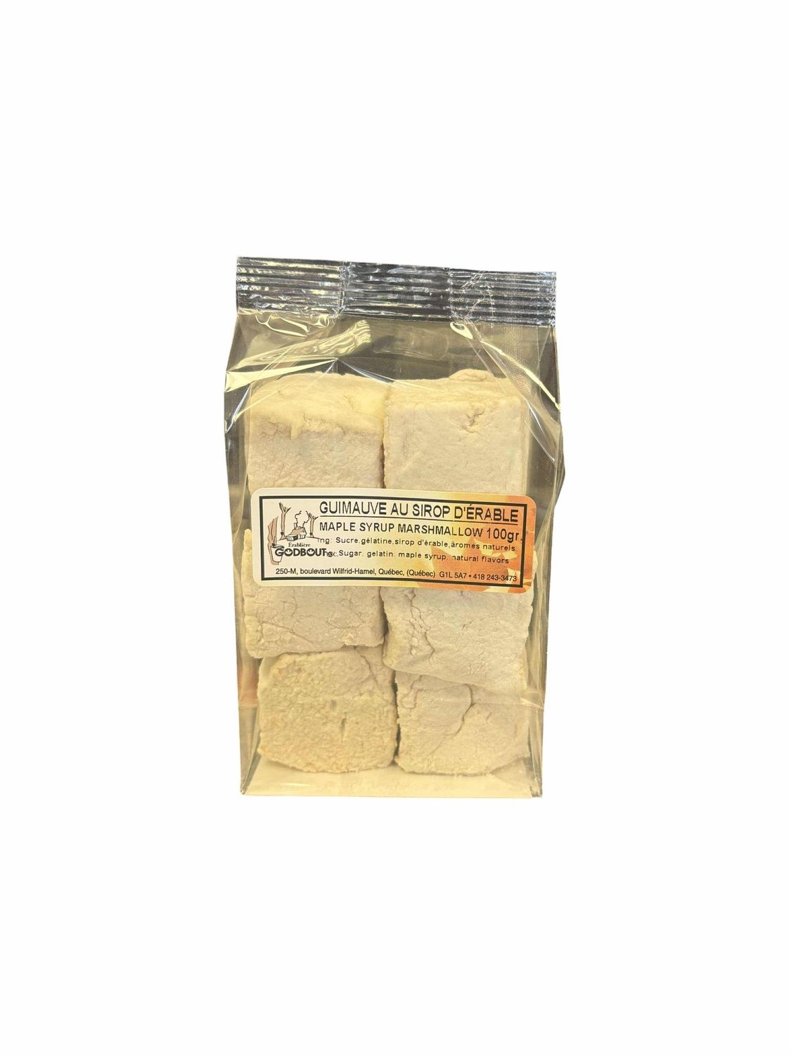Guimauve à l’érable 100 gr / Maple marshmallow 100 gr
