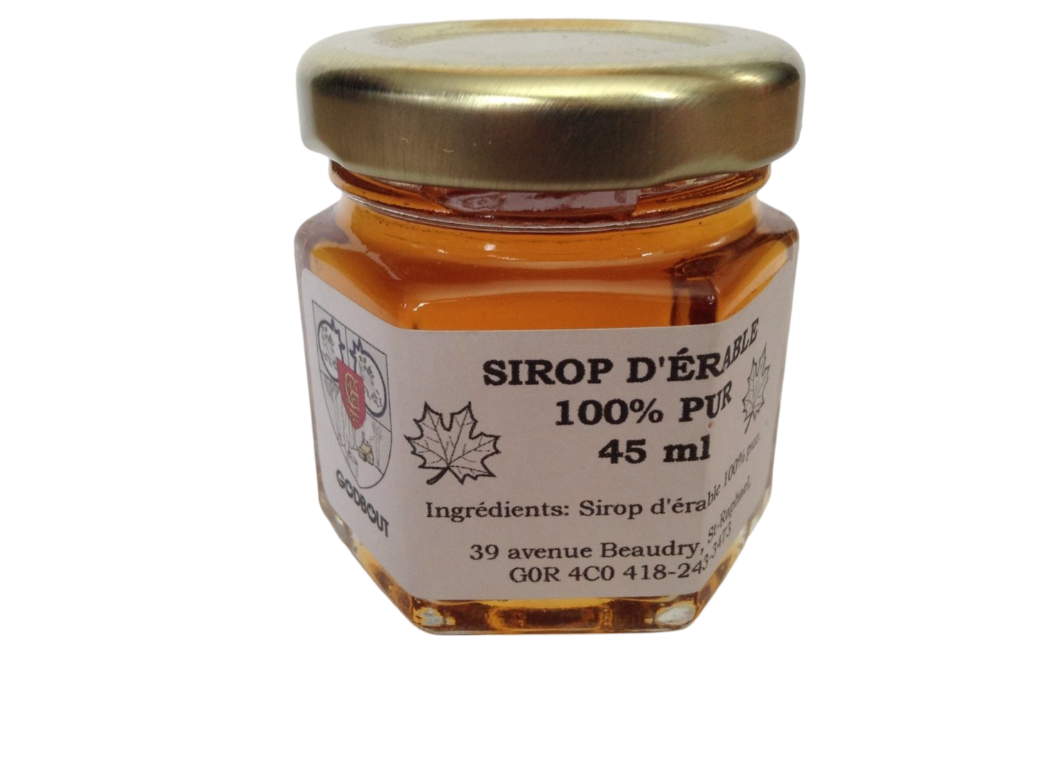 Pot de verre (sirop d&#39;érable) 45 ml - Jar (maple syrup) 45 ml