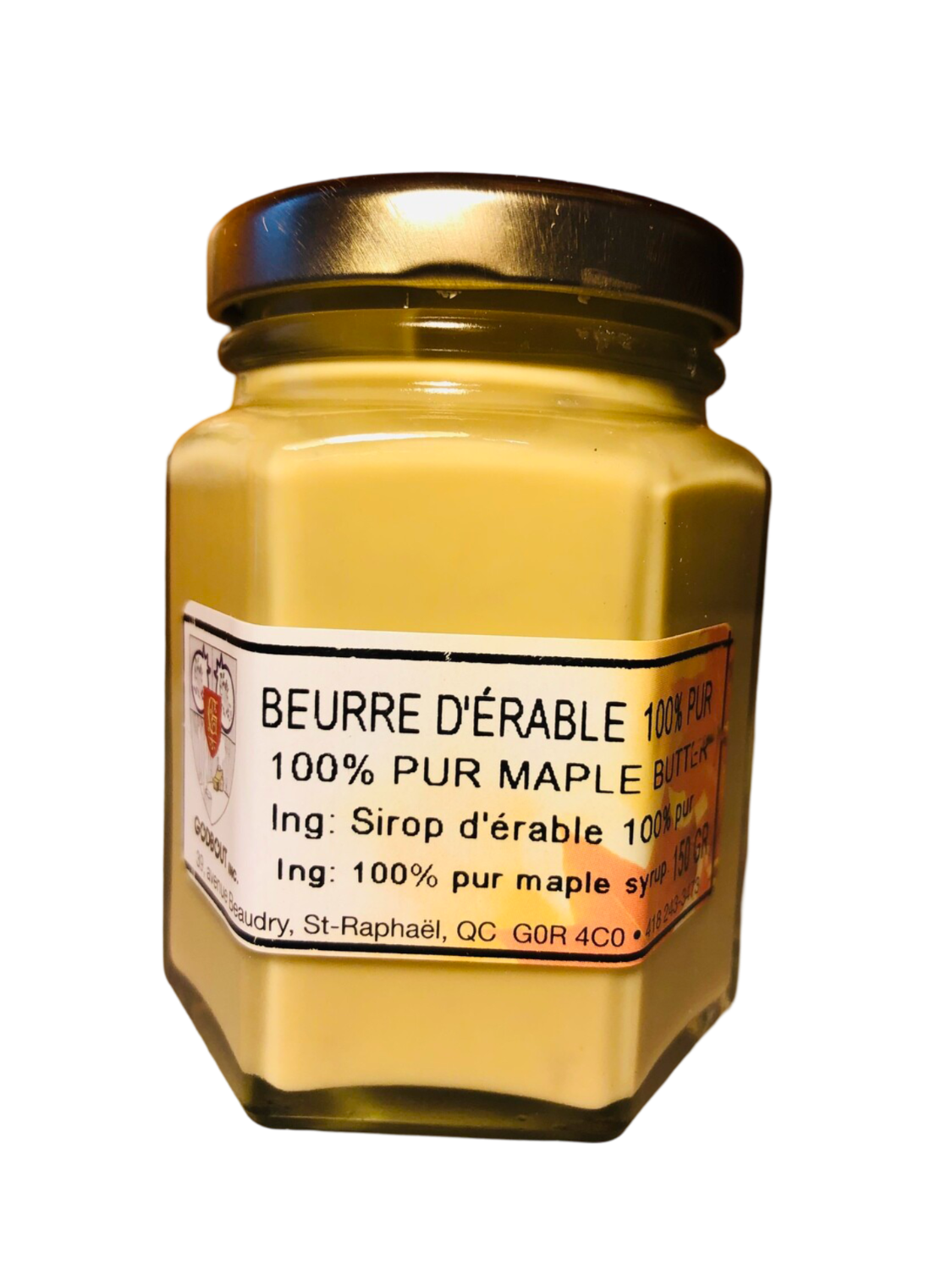 Beurre d&#39;érable pot en verre 390 gr - Maple butter glass jar 390 gr