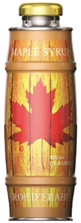 Flacon métallique (sirop d&#39;érable) 500 ml - New bottle (maple syrup) 500 ml