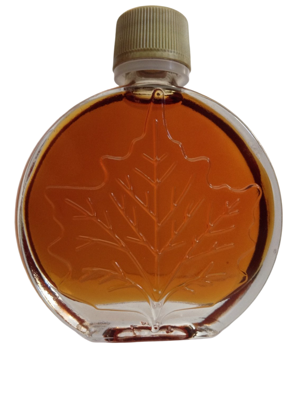 Flacon rond (sirop d&#39;érable) 50 ml - Maple leaf engrave (maple syrup) 50 ml