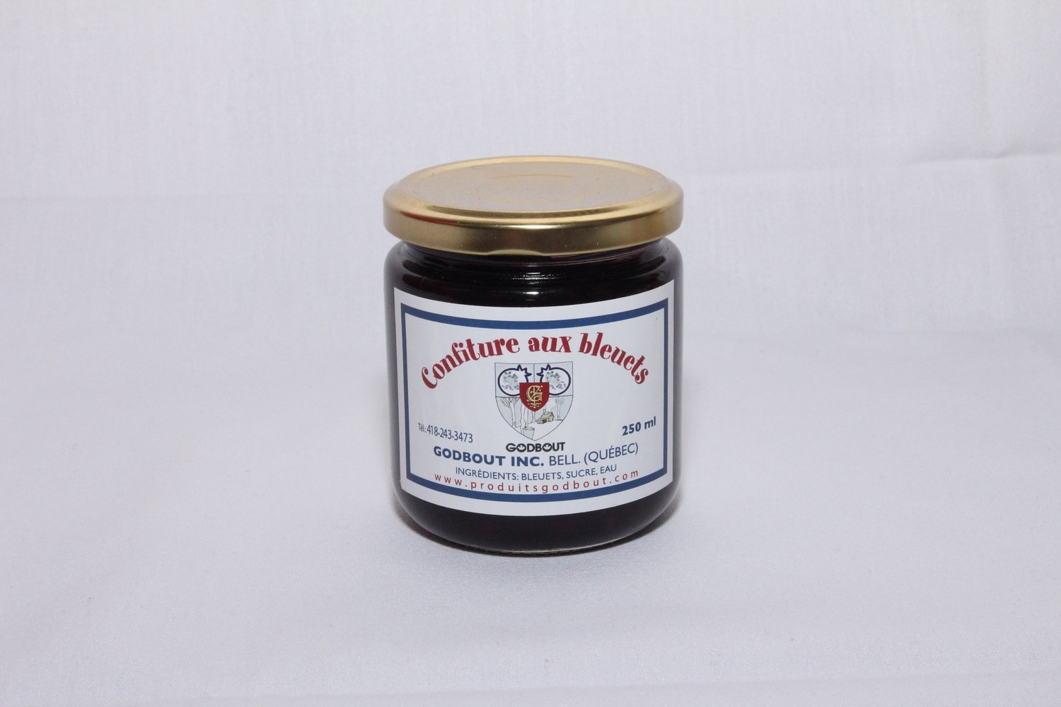 Confiture aux bleuets sauvages 250 ml Wild Blueberries jam