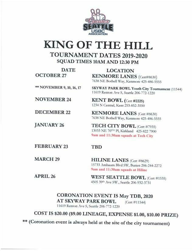 King of the Hill Tournaments King of the Hill Tournaments