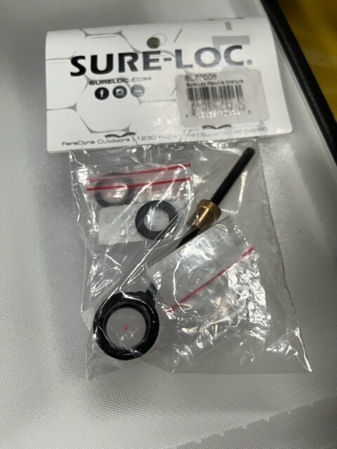 Sure-Loc Recurve sight aperture w/lens- Clearance Sale