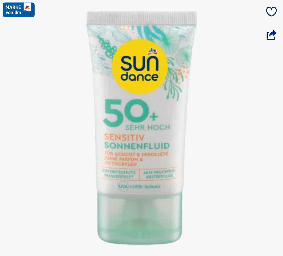SUNDANCE
臉部敏感防曬乳 SPF 50+，50 毫升，50 毫升