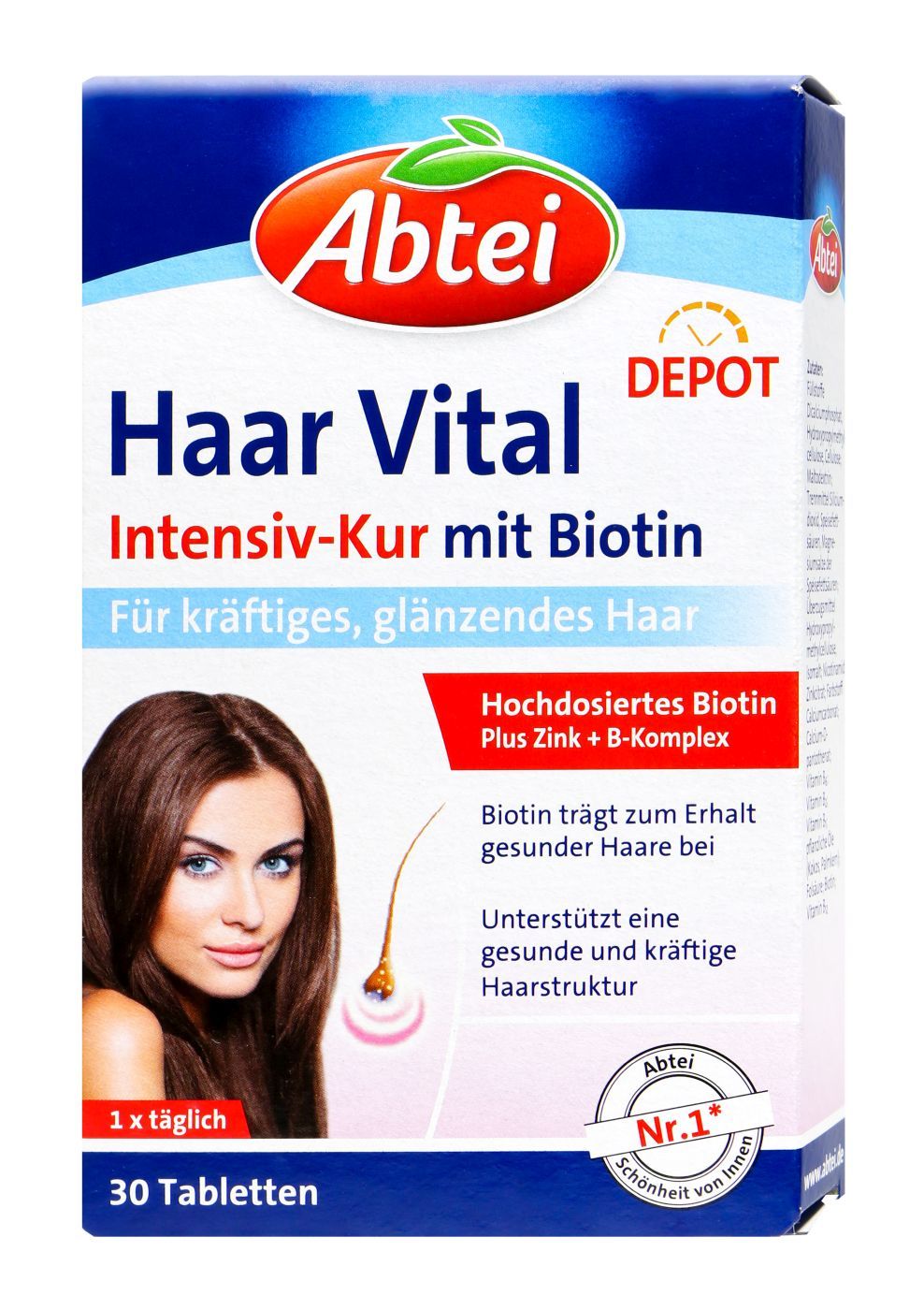 德國Abtei Haar Vital 頭髮滋養 30 入., 24 g
