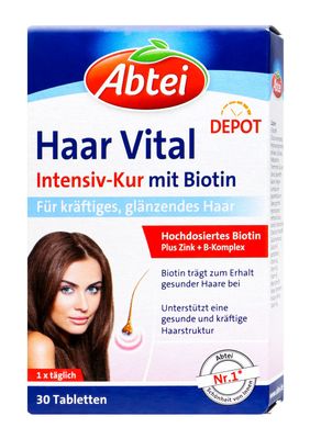 德國Abtei Haar Vital 頭髮滋養 30 入., 24 g