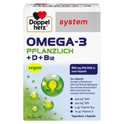Doppelherz system Omega-3 Pflanzlich 120入 植物​純素
