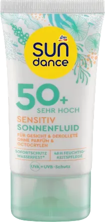 德國SUNDANCE Sonnenfluid Gesicht sensitiv 臉部敏感防曬液 SPF 50+，50 毫升