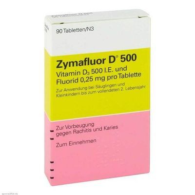 小哈氟Zymafluor 0.25mg  D 500氟錠  德國包裝 90入