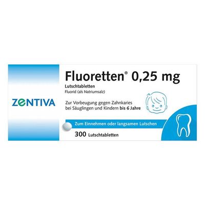 小哈氟Zentiva Fluoretten 0.25 -300入德國製包裝