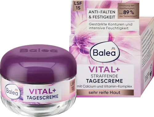 德國Balea 芭樂雅Vital 活力抗老緊緻日霜＋緊緻防曬 LSF 15 ,50毫升