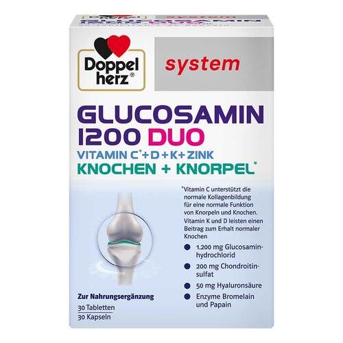 德國多寶雙心Doppelherz Glucosamin 1200 Duo system Kombipackung, 30 入