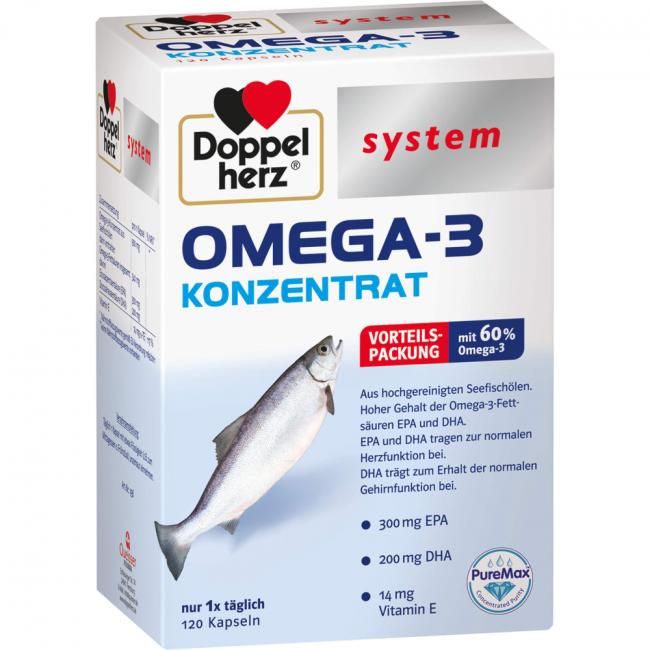 Doppelherz system Omega-3 Konzentrat Kapseln, 120 入深海魚油 (120 入）