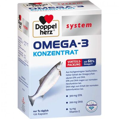 Doppelherz system Omega-3 Konzentrat Kapseln, 120 入深海魚油 (120 入）