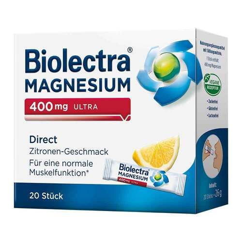 Biolectra Magnesium 400 mg ultra Direct Zitrone, 鎂 400 毫克超強配方檸檬口味,20 入