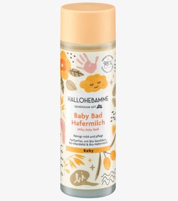HALLOHEBAMME Babybad 有機燕麥奶 嬰兒沐浴乳Hafermilch, 200 ml