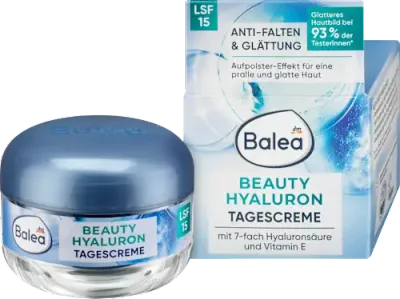 德國Balea 芭樂雅 玻尿酸保濕系列-抗皺乳霜 SPF 15，50 毫升