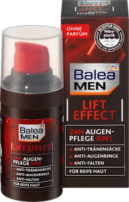 德國Balea 芭樂雅 男士 拉提緊緻眼霜 24 小時 3 合 1，15 毫升