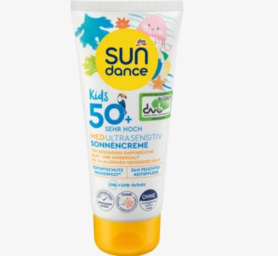 SUNDANCE Sonnencreme Kids，MED 超敏感，LSF 50+，100 毫升