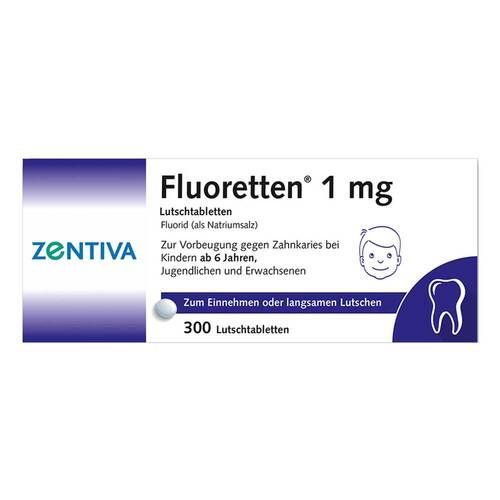 小哈氟Zentiva Fluoretten 氟 1mg -300入德國製包裝 (6 歲以上) 短效