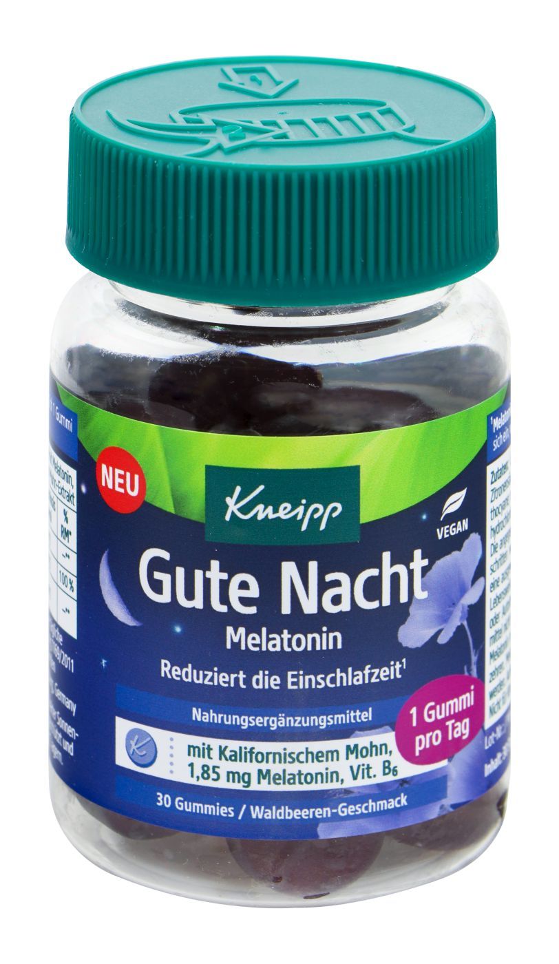Kneipp  晚安褪黑素軟糖 褪黑素 1,85 mg，30 入 Gute Nacht Melatonin Gummies (2028)