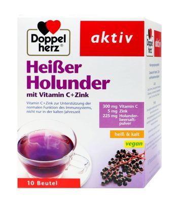 Doppelherz 接骨木莓，含維生素C和鋅 Holunder mit Vitamin C + Zink10 包