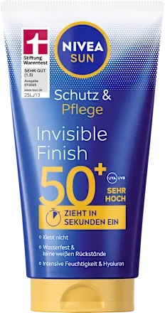 NIVEA 妮維雅  隱形防曬乳液，防護與呵護，SPF 50+，150毫升