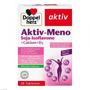 德國多寶雙心 更年期營養素DOPPELHERZ Aktiv-Meno Soja-Isoflavone + Ca + Vitamin D3 30入