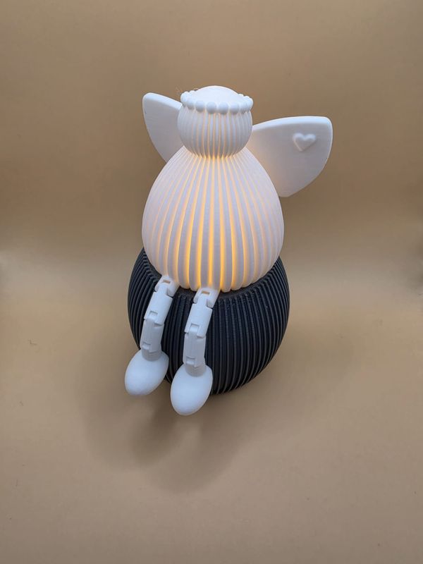 3D gedruckter Schutzengel "Paulinchen" mit beweglichen Beinen und Teelicht (8 cm)