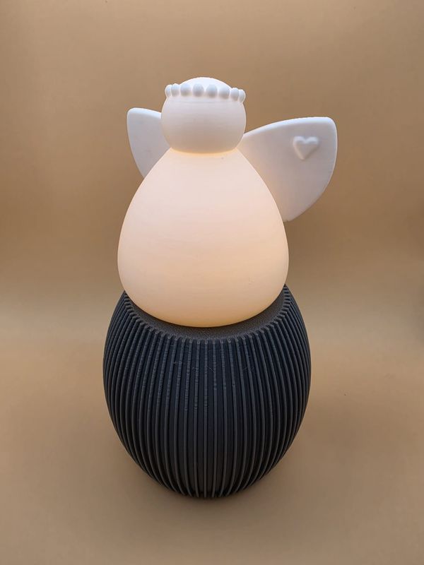 3D gedruckter Schutzengel "Paulinchen" mit Teelicht (8 cm)