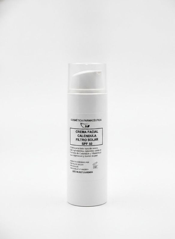 Crema facial de caléndula con protección solar