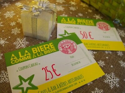 Carte Cadeau à offrir - 50€ valables 1 an sur nos 3 adresses