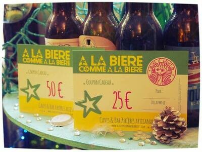 Carte Cadeau à offrir - 25€ valables 1 an sur nos 3 adresses