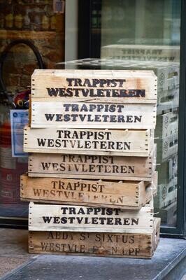 Caisse en bois Westvleteren - VIDE (24 emplacements bouteilles 33cl ou canettes tous formats)