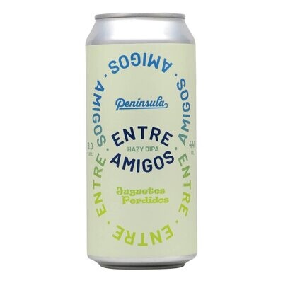Cerveza Peninsula (ESP) - Entre Amigos (w/Juguetes Perdidos) - Double New England 8% - Cannette 44cl