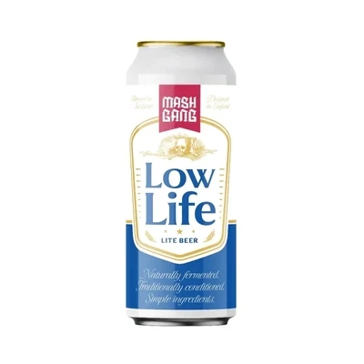 Mash Gang (UK) - Low Life (Non-Alcoholic Beer - Lager - 0,5%) - Canette 44cl