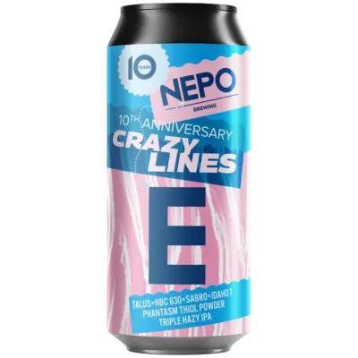 Nepomucen (POL) - 10TH ANNIVERSARY - CRAZY LINES (TIPA) 8.2% - Canette 50cl