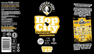Northern Monk (UK) - Hop City 2025 Europe (c/Revenant) // Hazy DIPA Luminosa, Lorien &amp; Chinook // 8% - Cannette 44cl