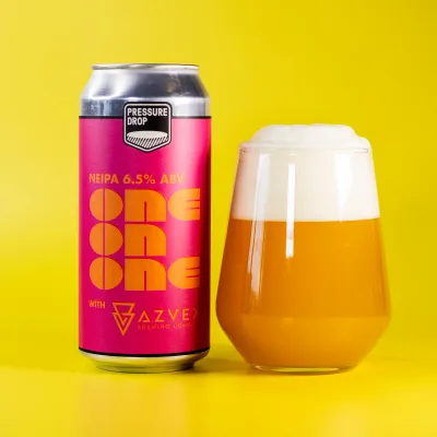 Pressure Drop (UK) - One on One (c/Azvex) // NEIPA Strata, Galaxy &amp; Cryo Citra // 6.5%  - Canette 44cl