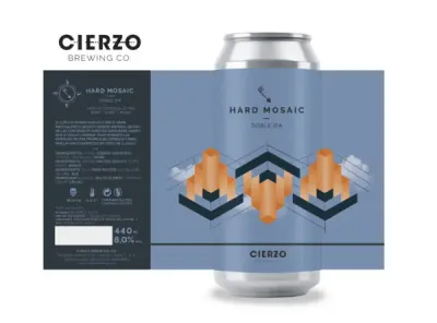 Cierzo Brewing Co. (ESP) - HARD MOSAIC // DIPA Mosaïc // 8% - Canette 44cl