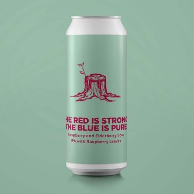 Pomona Island - The Red Is Strong The Blue Is Pure // Sour Framboises &amp; Sureau // 6,5% - Canette 44 cl
