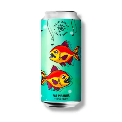 Les Intenables (FR) - Fat Piranha // Triple NEIPA DDH - Sabro, Citra, Idaho 7 // 9,5% - Cannette 44cl