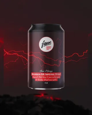 Brasserie Fauve (FR - Paris) - CLAIR D'ORAGE // Imperial Stout Bourbon BA 21 Mois // 12% - Canette 33cl