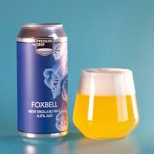 Pressure Drop (UK) - Foxbell // Hazy Pale Citra, Peacherine, Manalita // 4,8% - Canette 44cl