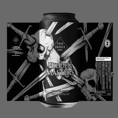 FrauGruber Brewing (ALL) - Hidden Masters // DDH TIPA Azacca Cryo, Citra T90, Mosaic Incognito // 9.9% - Canette 44cl