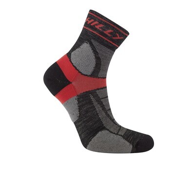 Hilly Trail Anklet- (black/ red)
