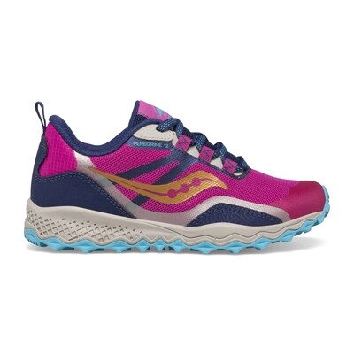 Saucony peregrine 12 shield juniors NAVY/TURQ/PINK