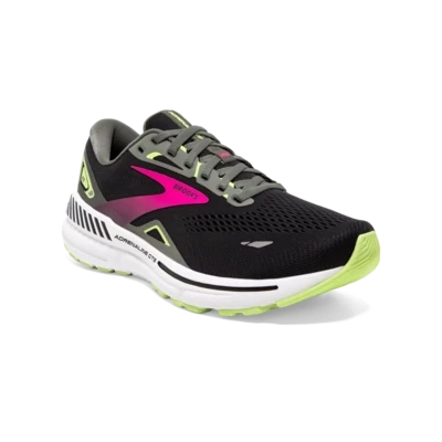 Brooks Adrenaline GTS 23 Wide Women&#39;s  (black/ gunmetal/ sharp green)