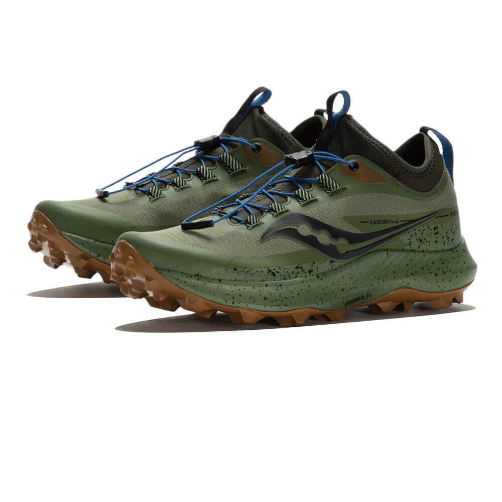 Saucony Peregrine 13 ST Men&#39;s Trail Running Shoe Regular D Fit Glade